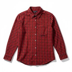 Vintage Hollister Red & Black Plaid Flannel Shirt XS — Cozy Lumberjack Button‑Up